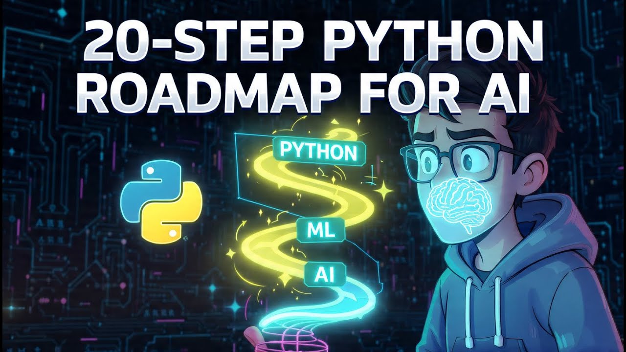 learnitguide's tweet card. 20 Step Python Roadmap for AI & Machine Learning Beginner to Advanced