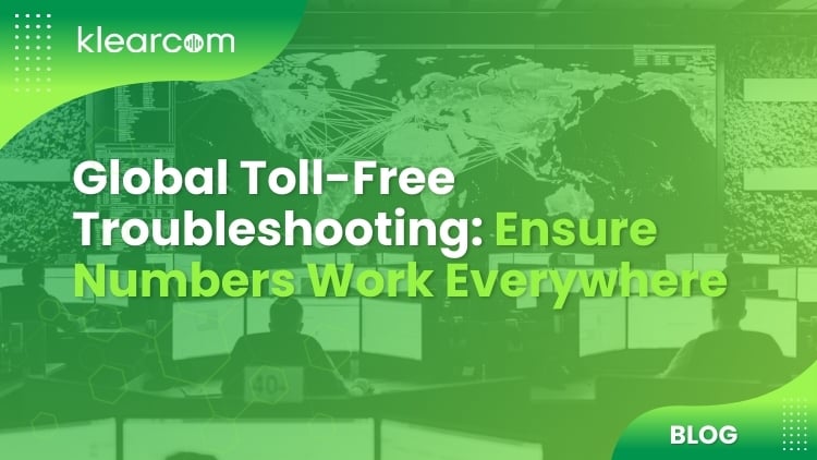 KlearcomTech's tweet card. Troubleshooting guide for when your toll-free number is not working internationally. Learn root causes, steps, and how automated testing helps.