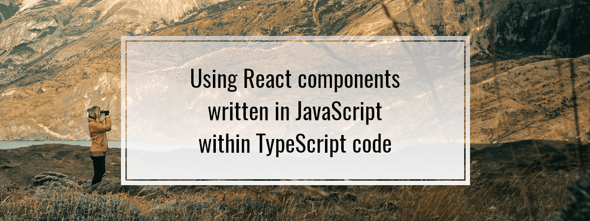 react_geek's tweet card. We look into how to write TypeScript declaration files to use JavasScript React components in TypeScript.