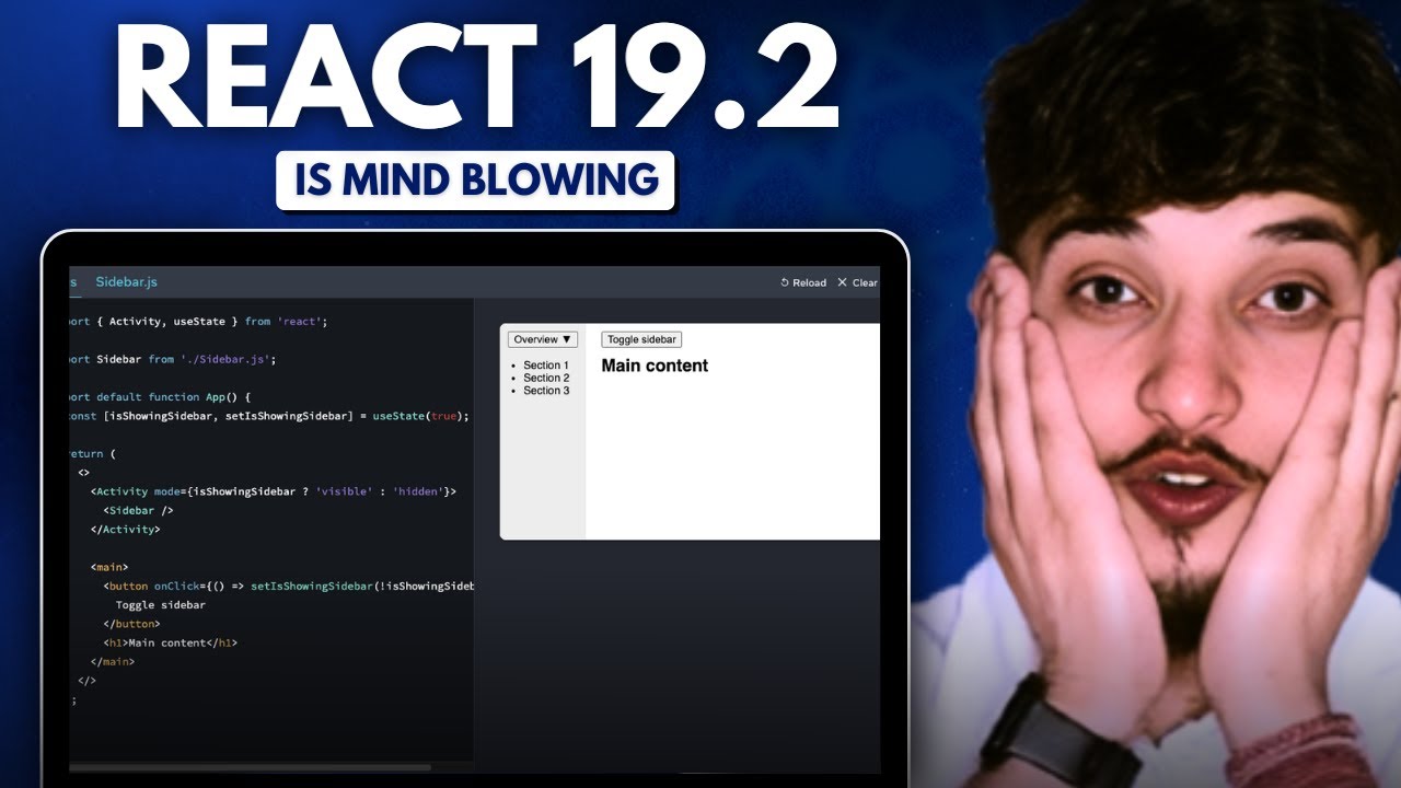 CodingMaster6's tweet card. React 19.2 is Mind Blowing 🤯 | What's New in React 19.2 | Explained
