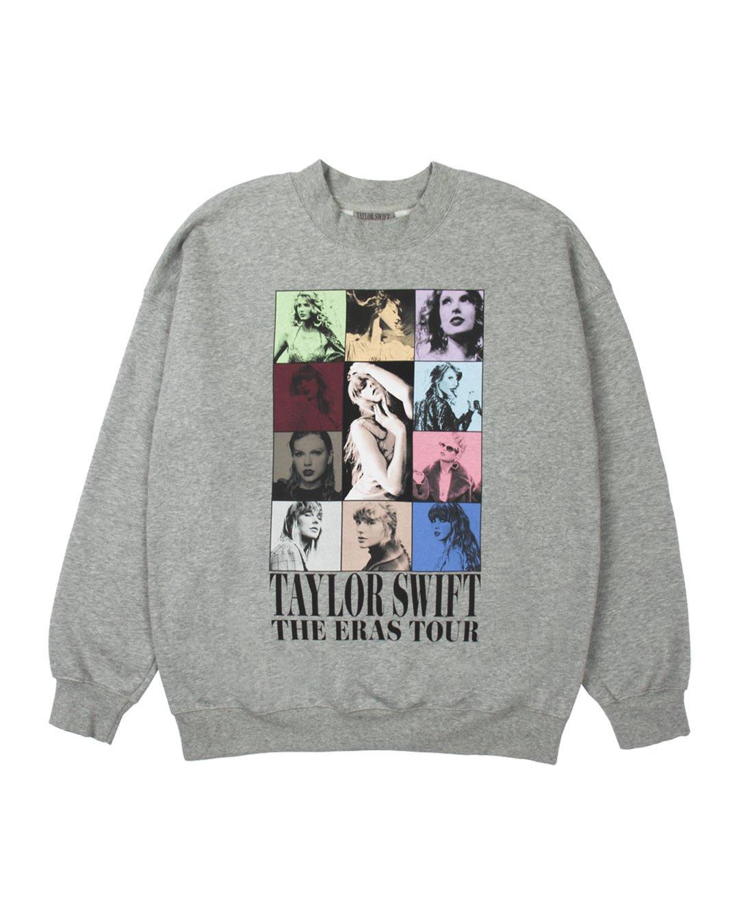 tmwb_overflow's tweet card. Gray crewneck featuring photos of Taylor Swift and "Taylor Swift The Eras Tour" printed on front.Oversized fit.80% cotton, 20% polyesterLimit 10 per order.Taylor Swift®©2024 TAS Rights Management,...