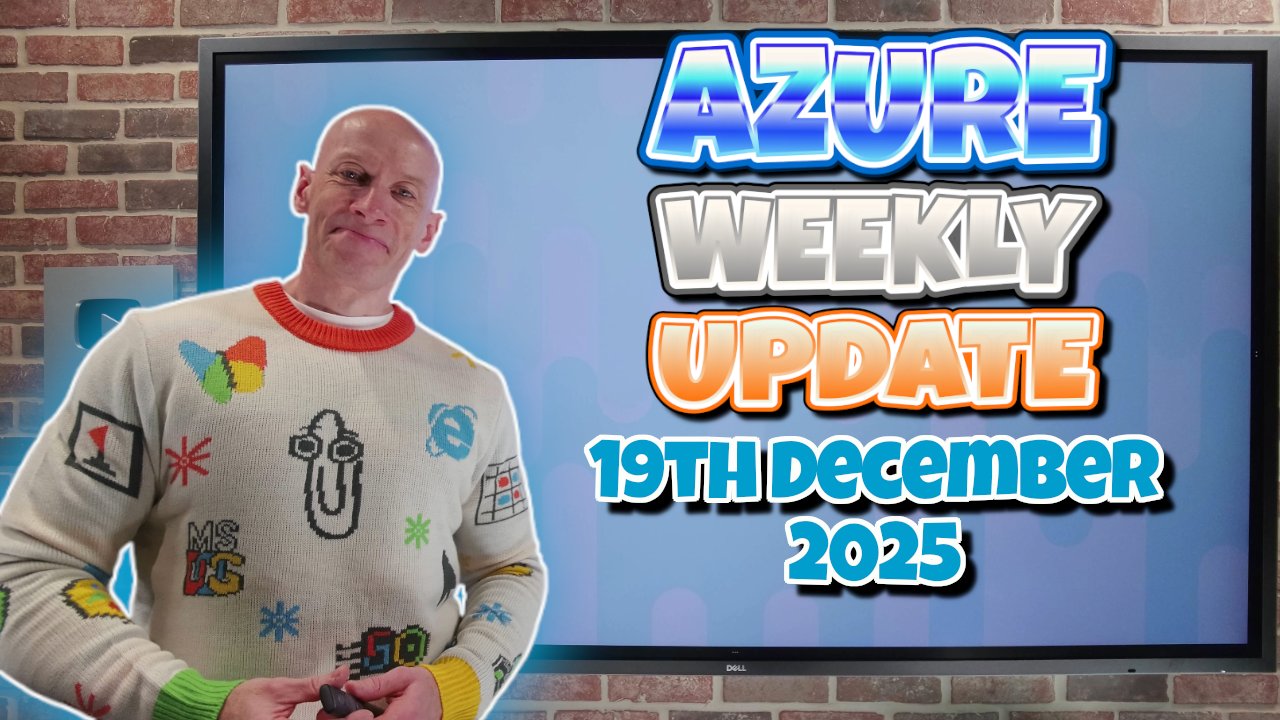NTFAQGuy's tweet card. Quick update and Happy Holidays! New Videos Azure Update - 19th December 2025 with Christmas Song Using Foundry's Model Router to Simplify Optimal AI Model Selection Announcements Summary Christmas...