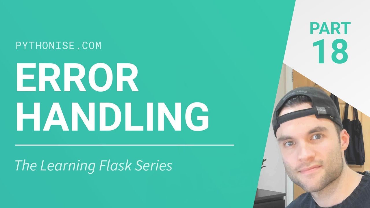 pythonise_'s tweet card. Flask error handling - Python on the web - Learning Flask Ep. 18