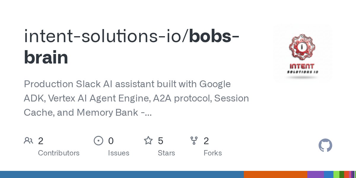 AsphaltCowb0y's tweet card. Production Slack AI assistant built with Google ADK, Vertex AI Agent Engine, A2A protocol, Session Cache, and Memory Bank - Hard Mode architecture enforcing drift-free agent development - intent-so...