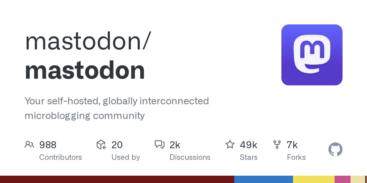 fullstack_ruby's tweet card. Your self-hosted, globally interconnected microblogging community - mastodon/mastodon