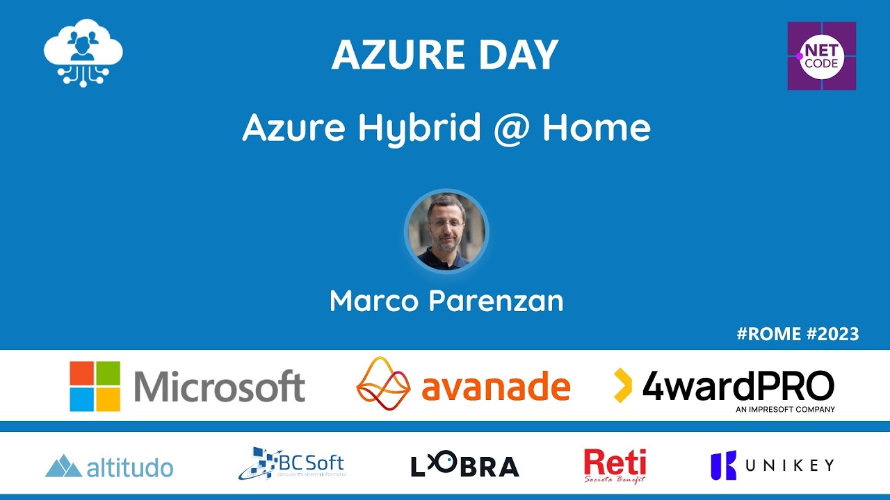 DotNetCodeIT's tweet card. Azure Hybrid @ Home