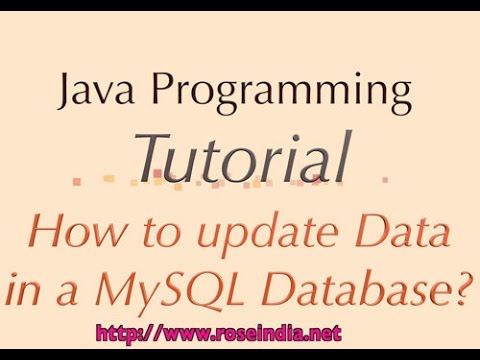 RoseIndiaNet's tweet card. How to update Data in a MySQL Database?