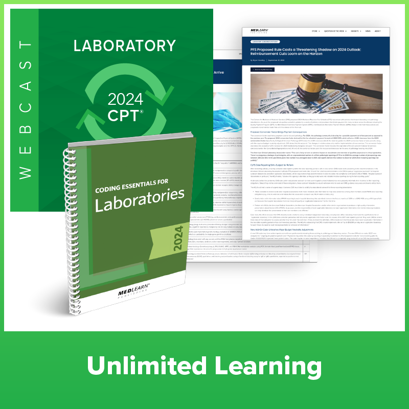 MedLearnPubs's tweet card. Ensure compliant coding, billing and documentation of your laboratory and pathology services by delivering high-quality how-to education to everyone on your team, conveniently and affordably. One low...