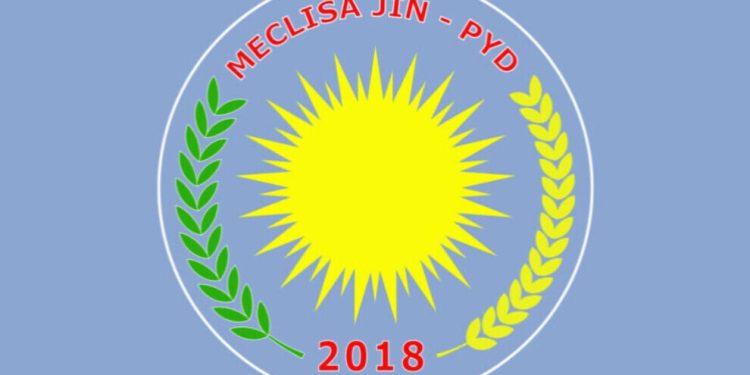 PYD_Rojava's tweet card. Daxuyaniya meclisa jin a partiya me (PYD) derbarê binpêkirina mafên jin û zarokan di bin navê qanûnên cudakar de Meclisa