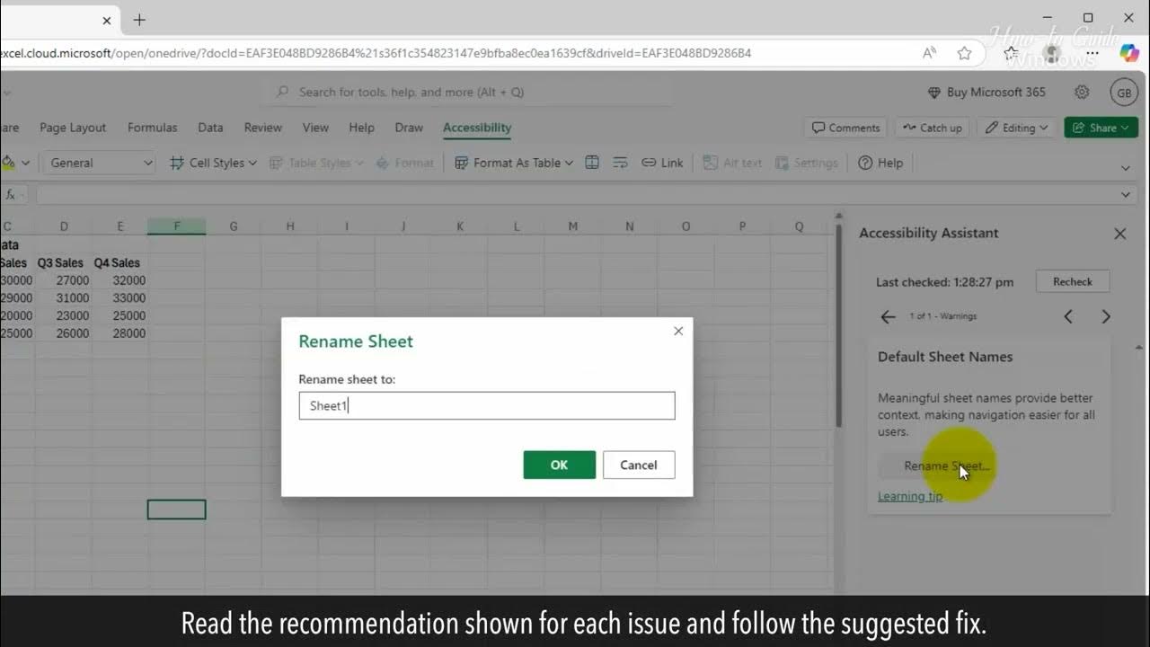 Howtoguide7's tweet card. How to Make Your Excel Spreadsheet Accessible to All
