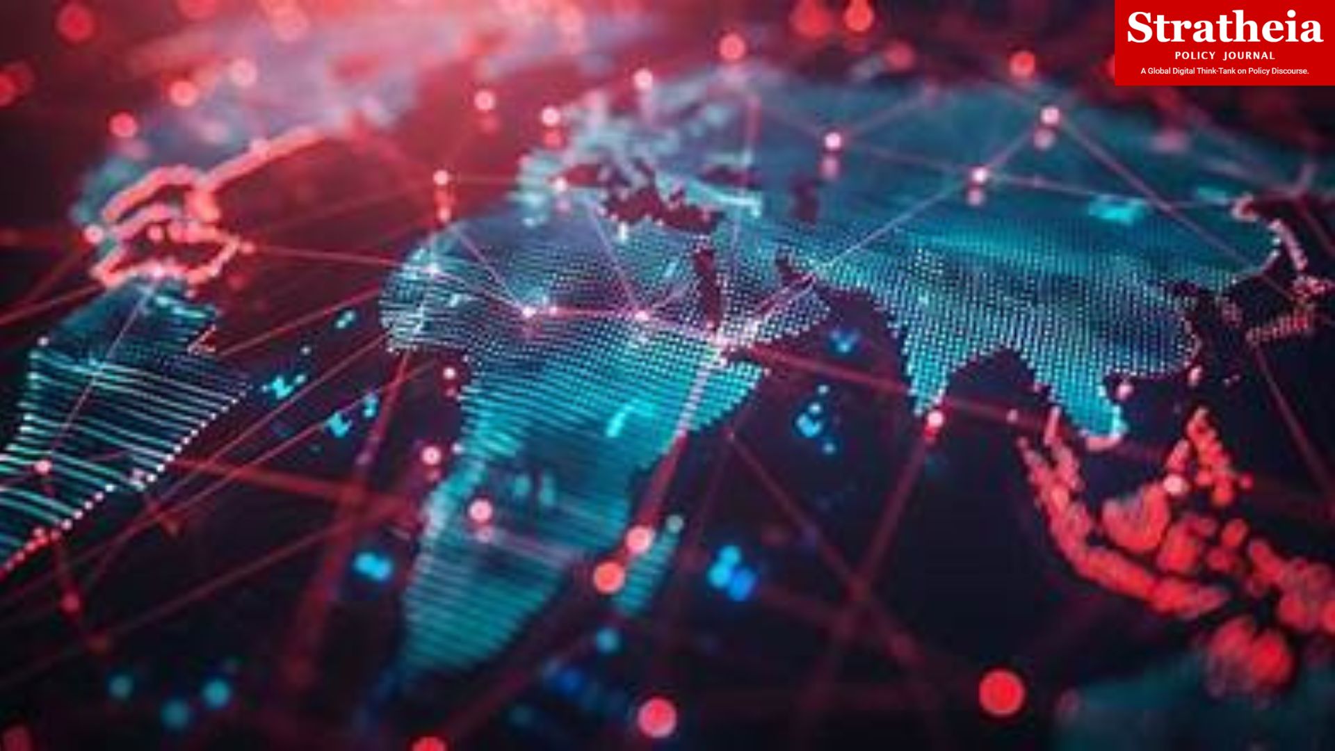 stratheia's tweet card. AI, cloud, and semiconductors are reshaping global power, dividing the world into digital cores and digital peripheries.