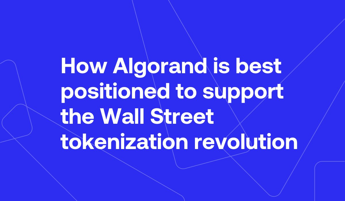 AlgoFoundation's tweet card. SEC Chairman Paul Atkins has called for a regulatory framework that enables innovation while safeguarding market integrity. This post explains why Algorand is uniquely positioned to meet and exceed...