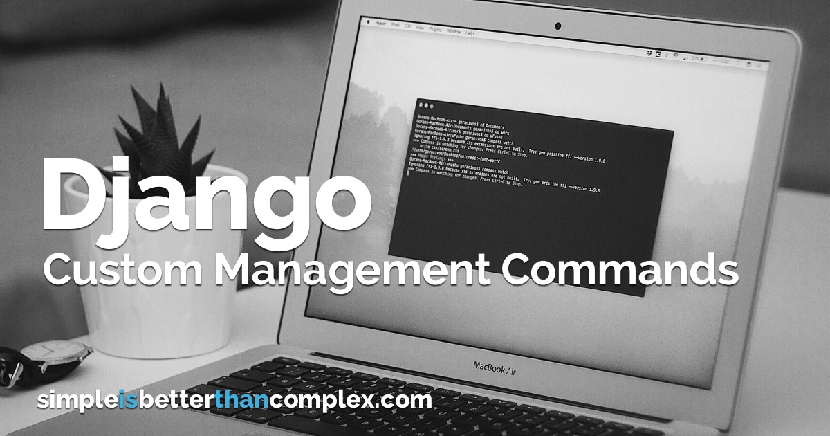 kral's tweet card. Django comes with a variety of command line utilities that can be either invoked using django-admin.py or theconvenient manage.py script. A nice thing about it is that you can also add your own com...