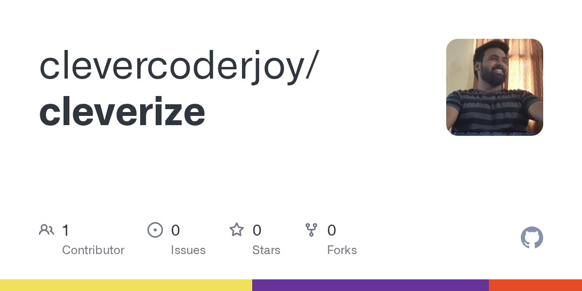clevercoderjoy's tweet card. Contribute to clevercoderjoy/cleverize development by creating an account on GitHub.
