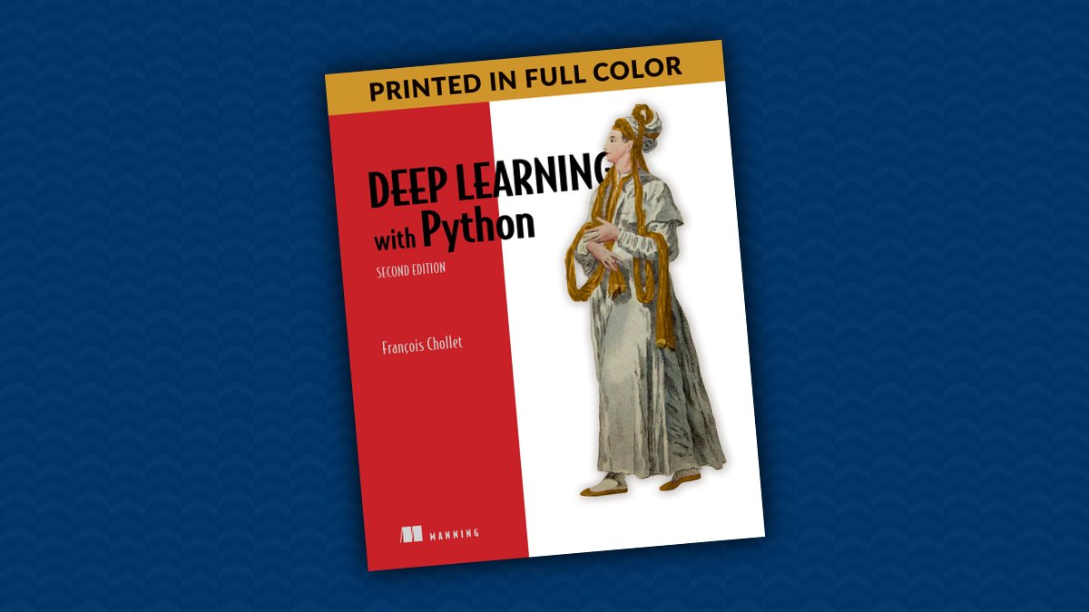 fchollet's tweet card. Start building deep learning applications with Python and Keras today!