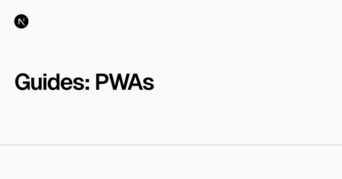 leerob's tweet card. Learn how to build a Progressive Web Application (PWA) with Next.js.