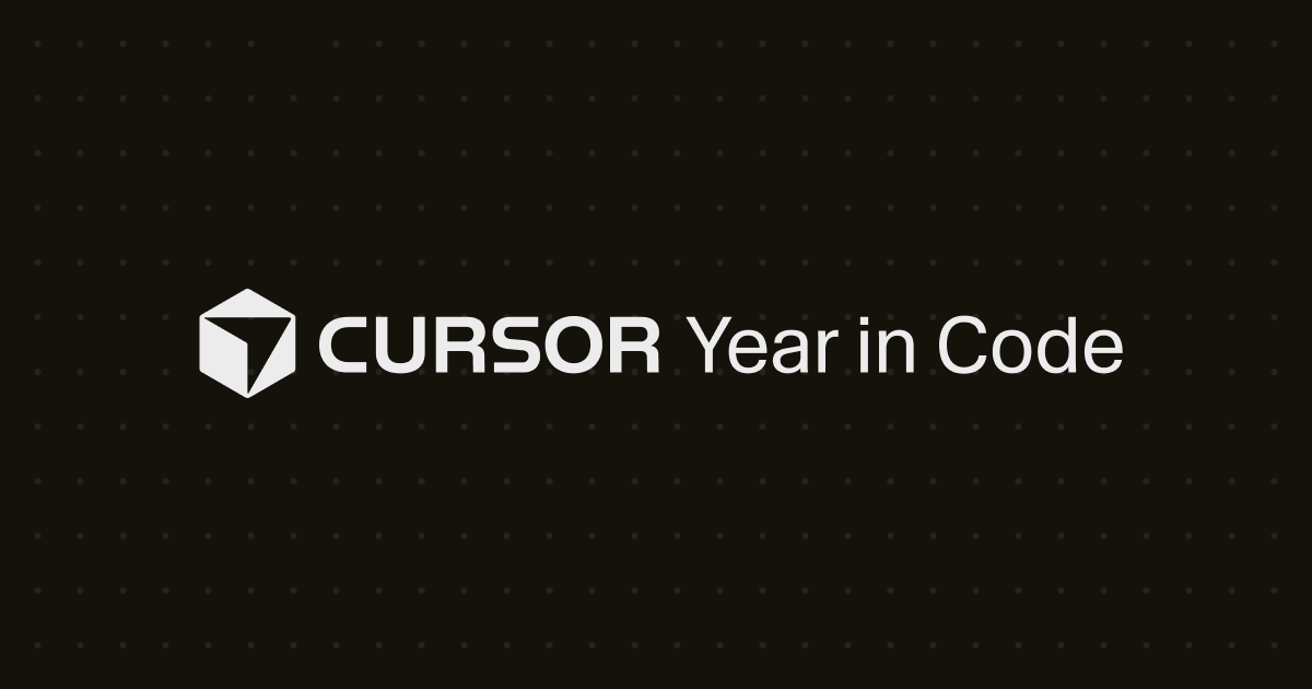 cursor_ai's tweet card. A look back at your year with Cursor.