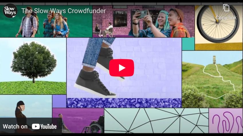 SlowWaysUK's tweet card. Now’s the time - back our project to develop the ultimate walking, running, wheeling, cycling & horse riding network for Britain and Ireland