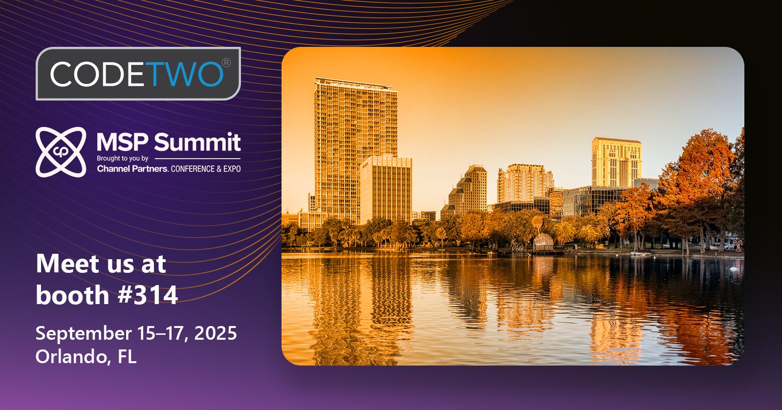 CodeTwoSoftware's tweet card. CodeTwo took part in the MSP Summit 2025, showing how to broaden the MSP portfolio with email signature management, backup, and migration solutions.