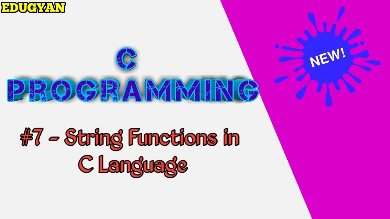 EDUGYAN1's tweet card. C - String Functions | EG HINDI TUTORIAL | EDUGYAN