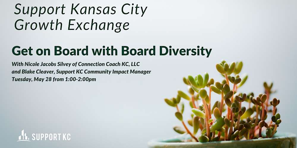 supportkc's tweet card. Join us as we share information about the recently launched Board Diversity Initiative (BDI)