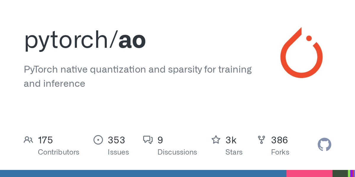 StasBekman's tweet card. PyTorch native quantization and sparsity for training and inference - pytorch/ao