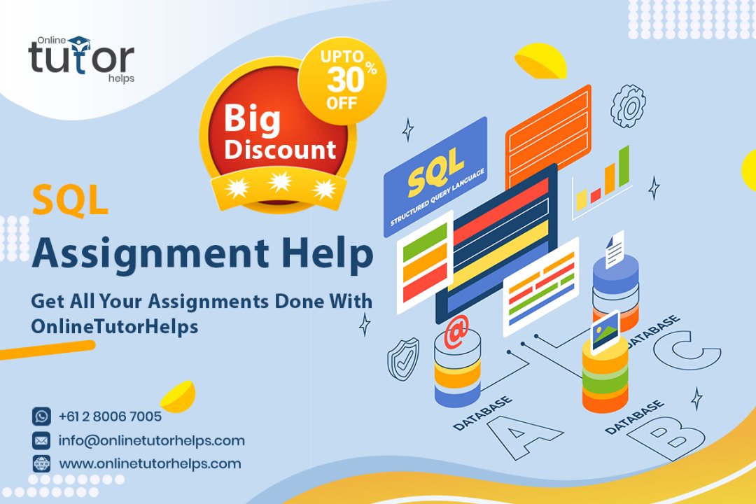 LiveTutorHelp's tweet card. SQL Assignment Help service by Online Tutor Helps is an invaluable resource made available by a myriad of online platforms and educational institutions aimed at aiding students in successfully...