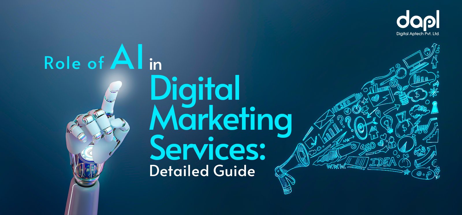 DigitalApTech's tweet card. Explore the role of AI in digital marketing services. From personalized content to smart analytics, discover the key benefits in this detailed guide.