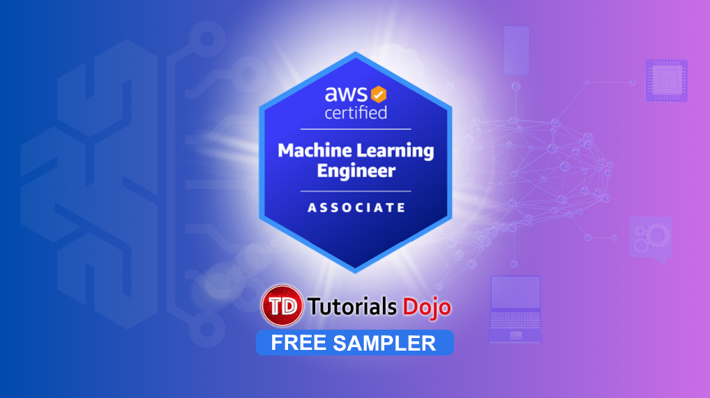 tutorialsdojo's tweet card. 20 FREE AWS Certified Machine Learning Engineer Associate Practice Test Questions in TIMED and REVIEW mode.
