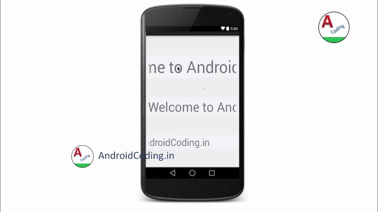 AndroidCodingin's tweet card. marquee android tutorial