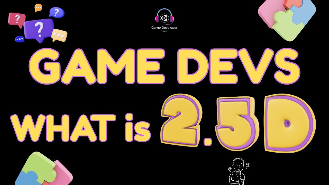 Game_Dev_Unity's tweet card. What is 2.5D in Unity? Explained in Seconds! #unityinterview #madew...