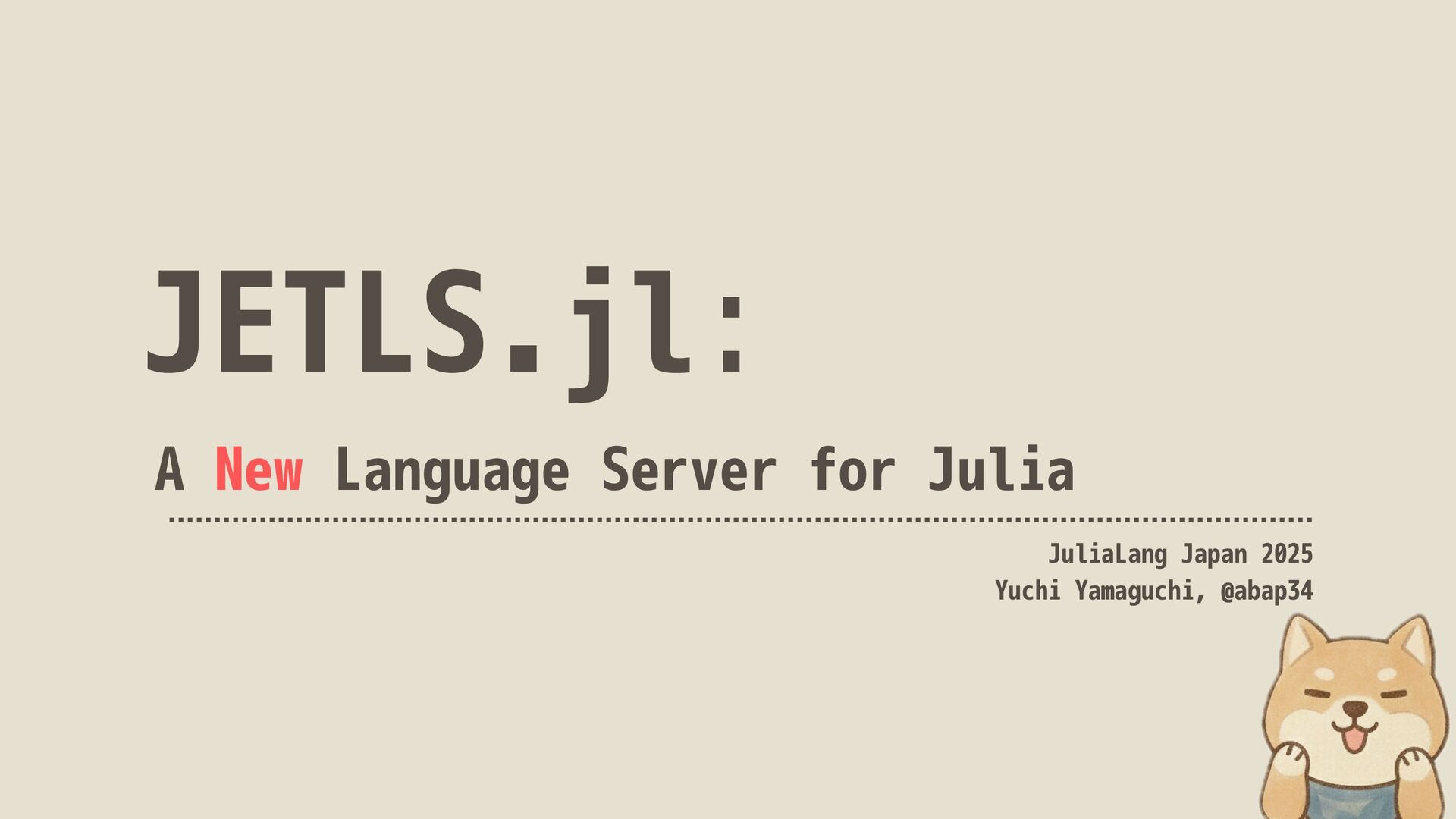 abap34's tweet card. JETLS.jl ─ A New Language Server for Julia