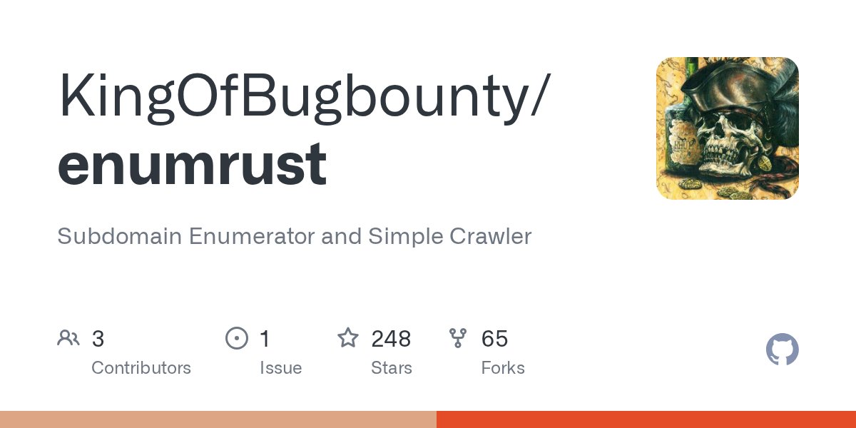 ofjaaah's tweet card. Subdomain Enumerator and Simple Crawler. Contribute to KingOfBugbounty/enumrust development by creating an account on GitHub.