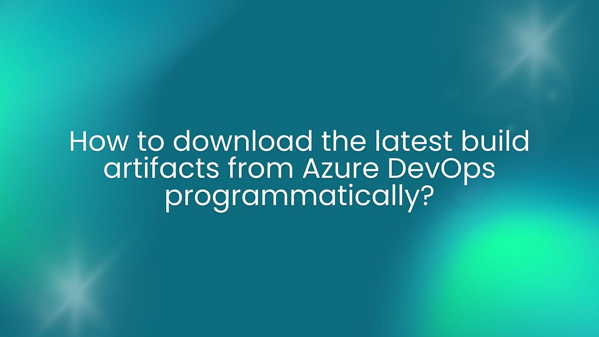 ivanilves's tweet card. To download the latest build artifacts from Azure DevOps programmatically, you can use the Azure DevOps REST API. Here’s a step-by-step…