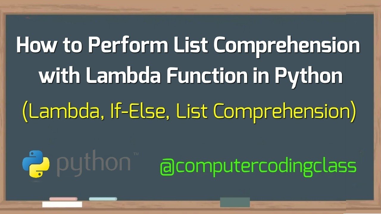 coding_computer's tweet card. Lambda Function with List Comprehension in Python | Lambda Function...
