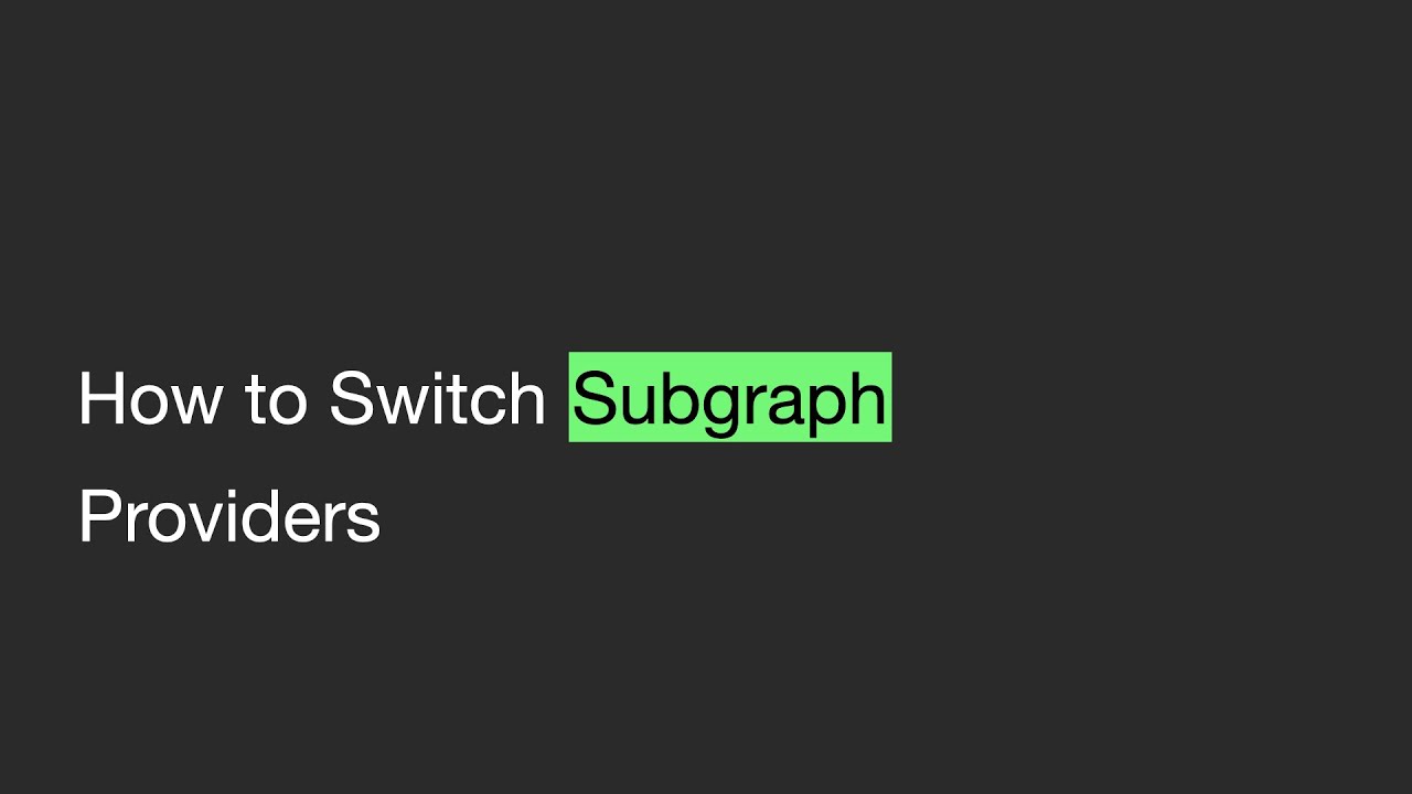 QuickNode's tweet card. How to Switch Subgraph Providers