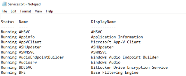 sqlstudent144's tweet card. Last week I posted about a request to get a list of services. The first problem I ran into was expanding the column width, now I need to get the output off my screen and into a file to send the req…