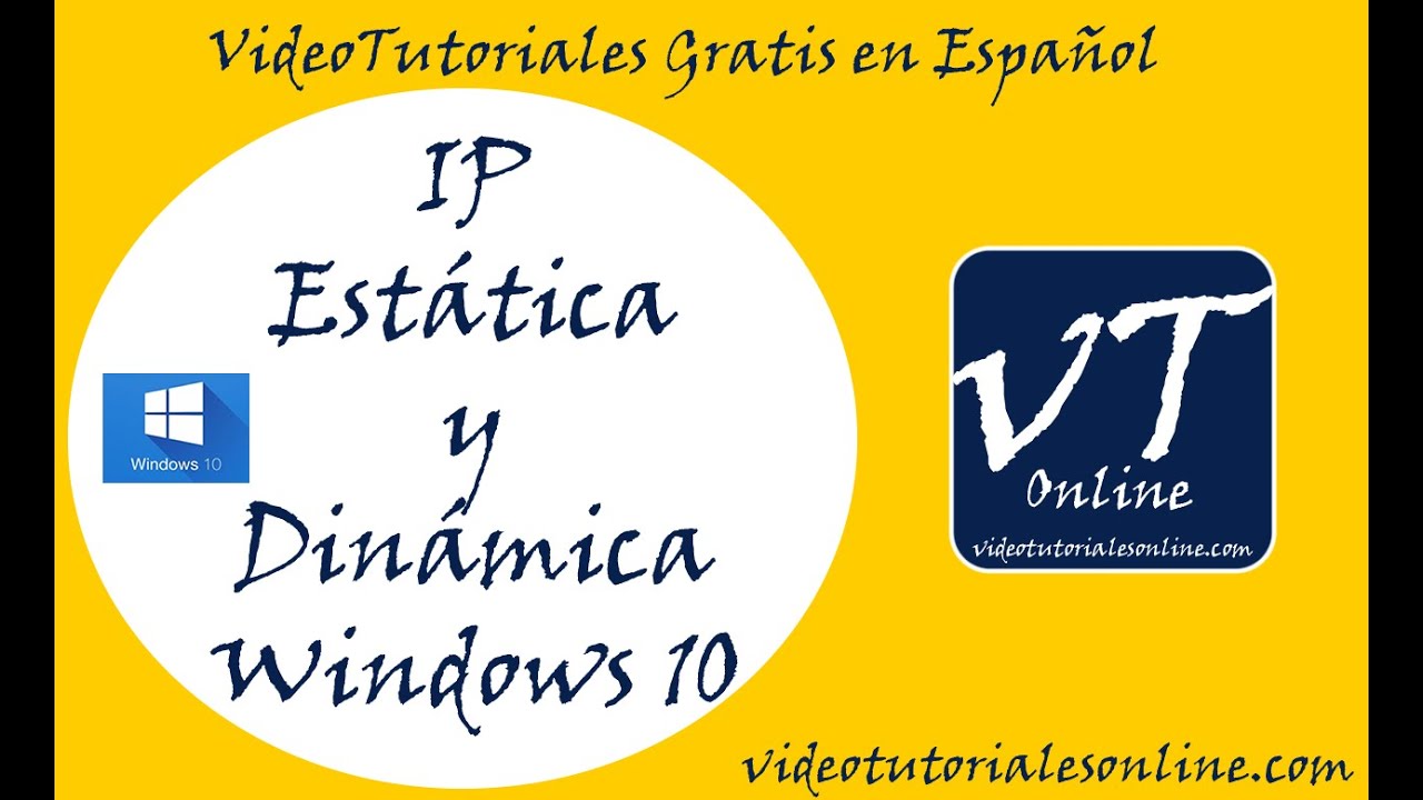 vidtutoriales's tweet card. Configurar IP estática y dinámica en Windows 10