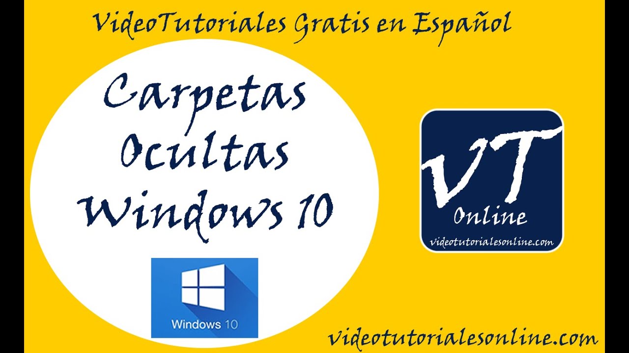 vidtutoriales's tweet card. Carpetas Ocultas en Windows 10