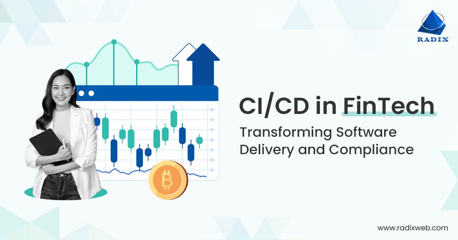 radixweb's tweet card. Discover how CI/CD integration drives FinTech success by improving agility, security, and operational efficiency for a competitive edge.
