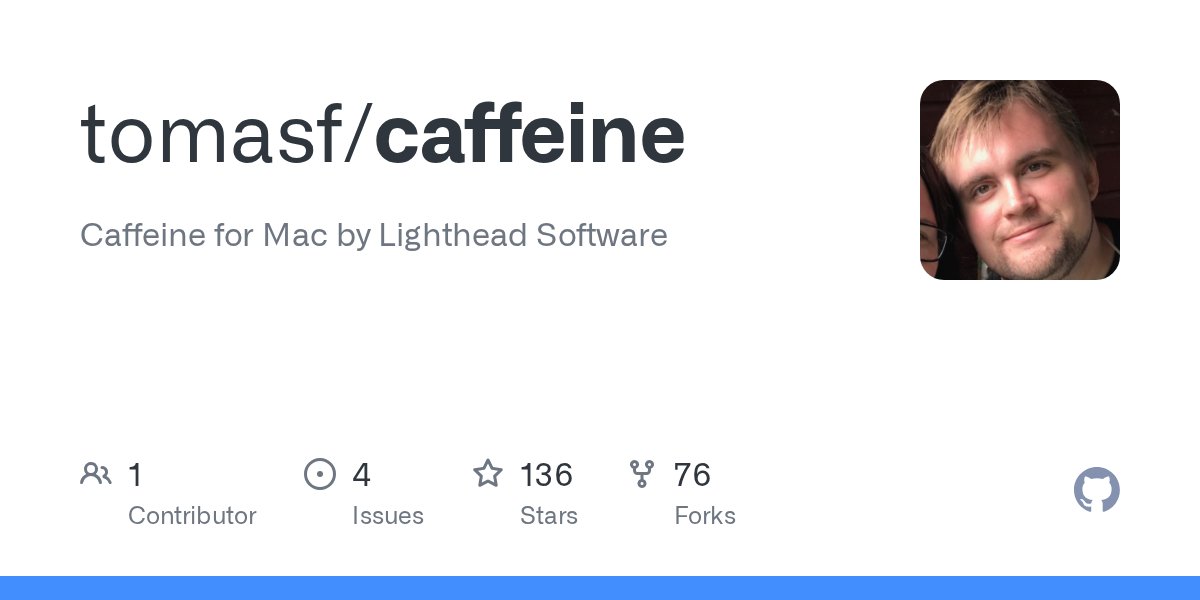 oss_objc's tweet card. Caffeine for Mac by Lighthead Software. Contribute to tomasf/caffeine development by creating an account on GitHub.
