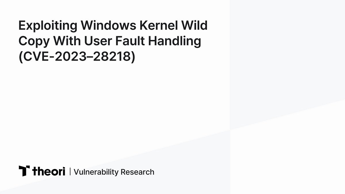 CyberWarship's tweet card. At Hexacon 2023, we presented our Windows kernel security research, uncovering CVE-2023-28218, a heap overflow in afd.sys. Read our exploit analysis and methodology. | Vulnerability Research