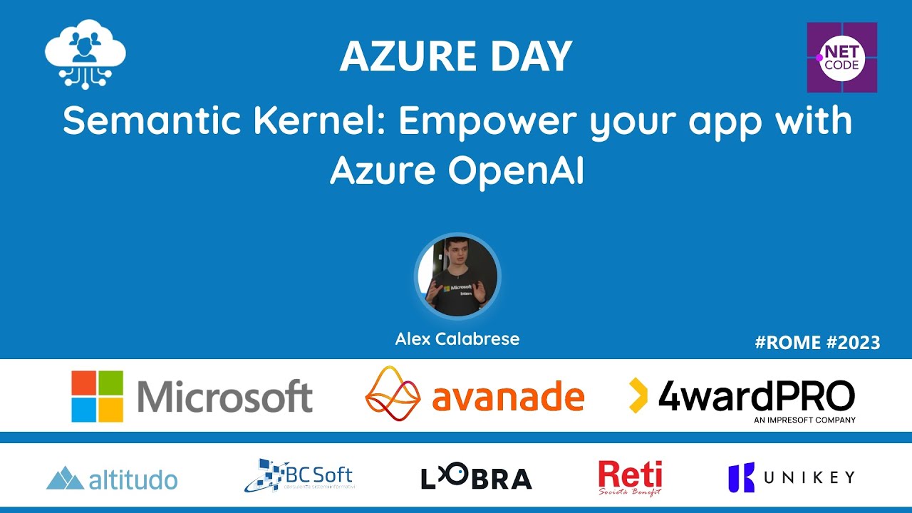 DotNetCodeIT's tweet card. Semantic Kernel: Empower your app with Azure OpenAI