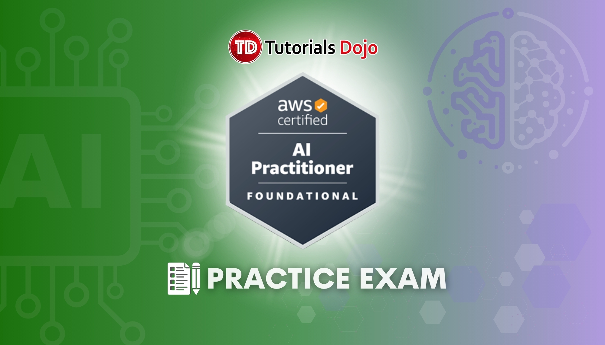 tutorialsdojo's tweet card. AWS Certified AI Practitioner AIF-C01 Practice Exam 2025 Practice Test Questions in TIMED mode, REVIEW mode, SECTION-BASED mode, and RANDOMIZED TEST with Complete Explanations, References, Plus BONUS...