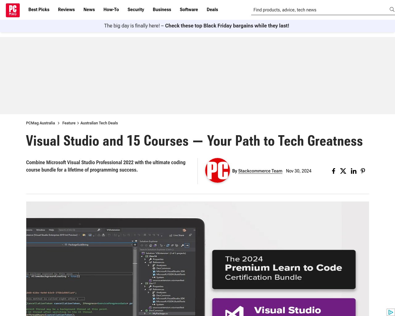 managetech_inc's tweet card. Microsoft Visual Studio Professional 2022とLearn to Code