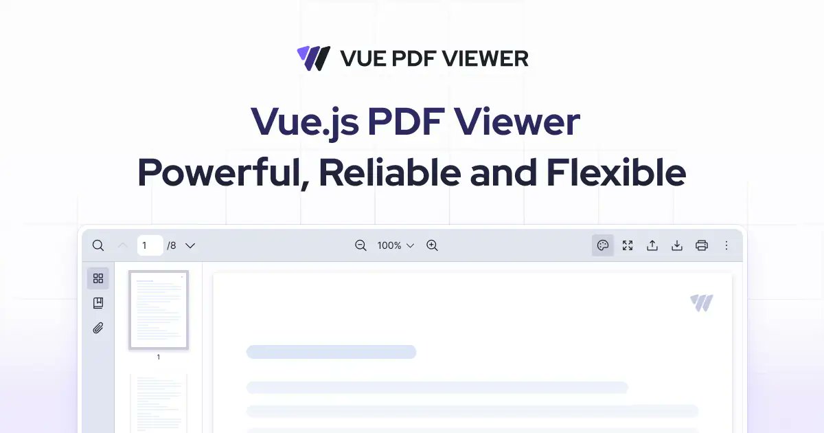 VuePDF's tweet card. The best choice for Vue.js developers looking to display PDF on Vue 3 and Nuxt websites.