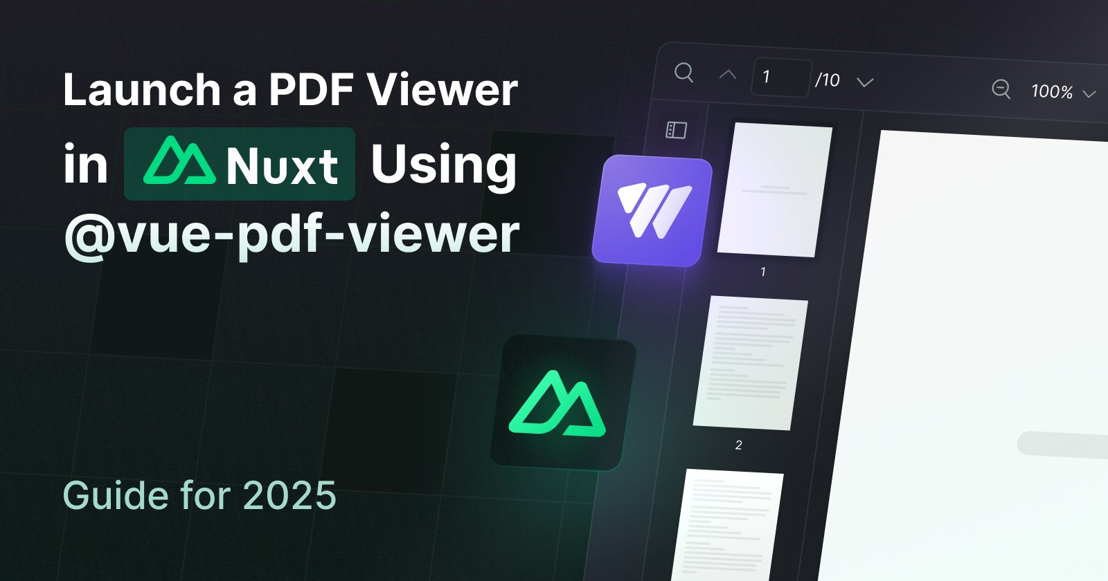 VuePDF's tweet card. Learn how to integrate the @vue-pdf-viewer in Nuxt, offering smooth and responsive PDF viewing for modern web applications