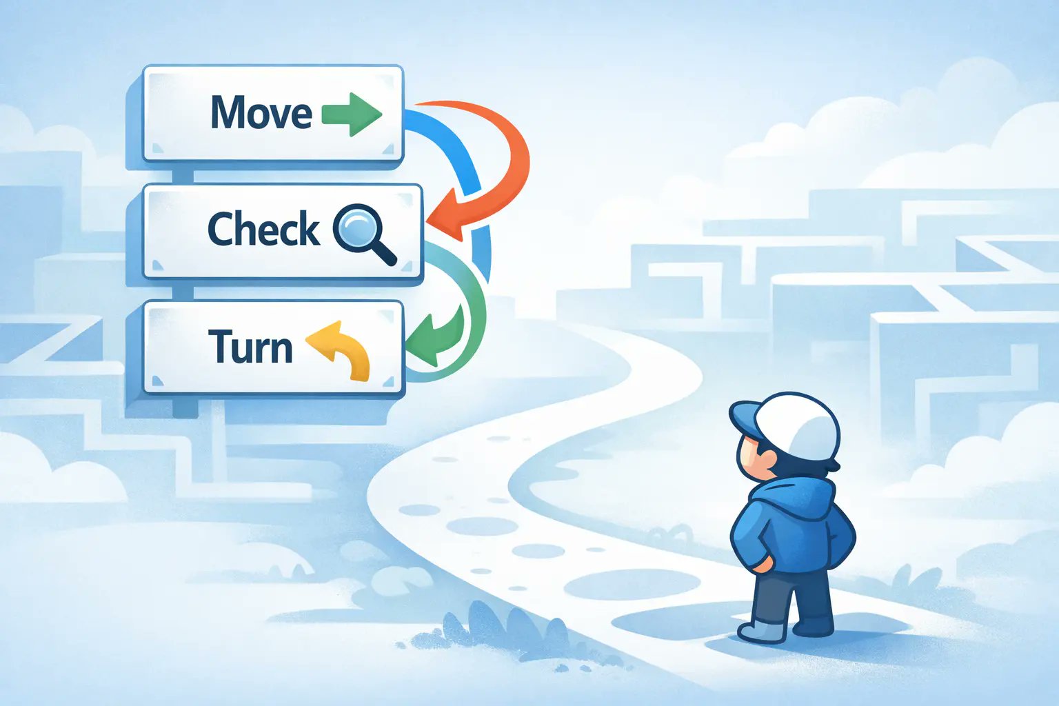 trust1028's tweet card. Reorder command cards to practice sequence and timing: Predict → Verify → Refine. It’s not wrong—it’s too early or too late.