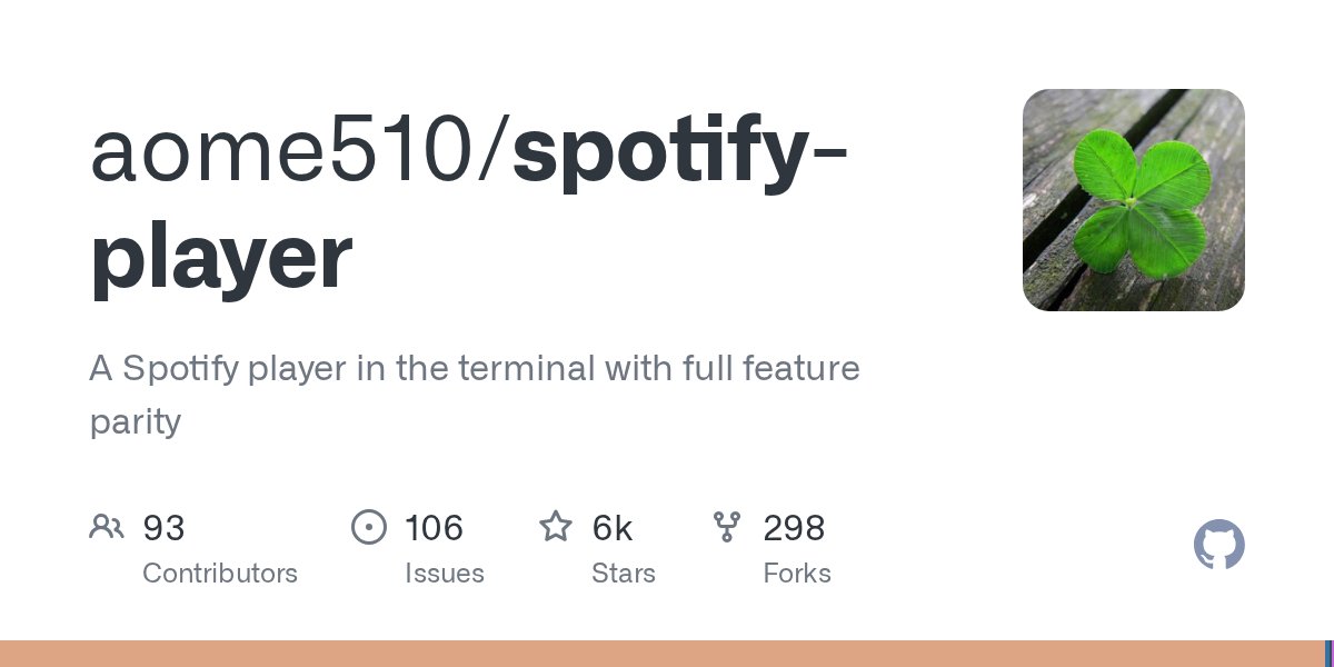 steipete's tweet card. A Spotify player in the terminal with full feature parity - aome510/spotify-player