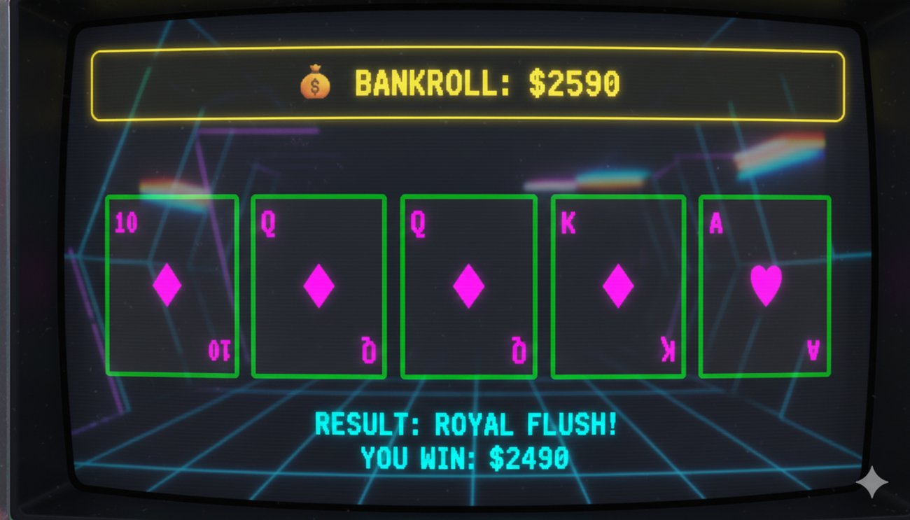 MT14797039's tweet card. Free browser-based 80's Retro Video Poker Score Attack: Start with $100 and build your bankroll under Jacks or Better rules. Draw once per hand to chase Royal F…